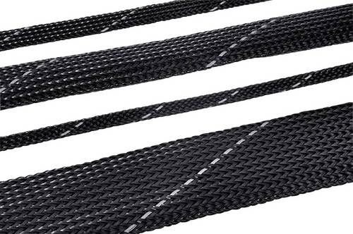 HellermannTyton 170-30400 HEGPV004-PBT-BK Geflechtschlauch Schwarz Polyester 3 bis 7mm 100m