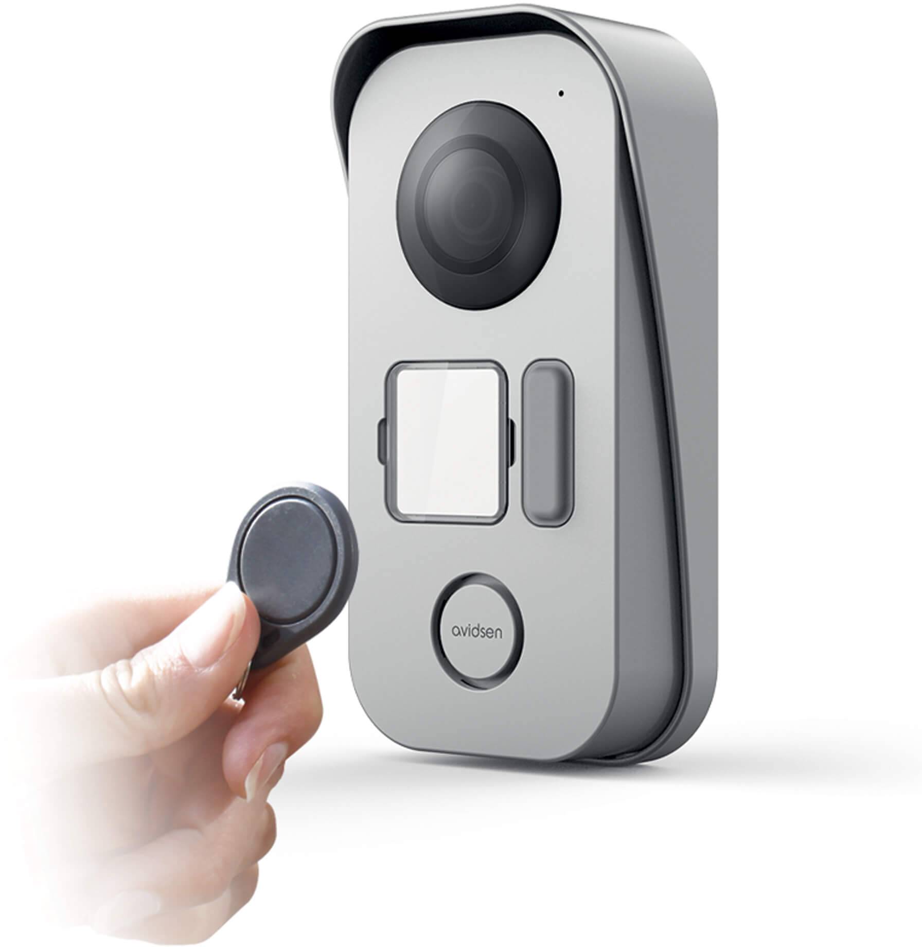 Avidsen 112271 Video-Türsprechanlage 2-Draht Komplett-Set 1 Familienhaus Weiß, Grau