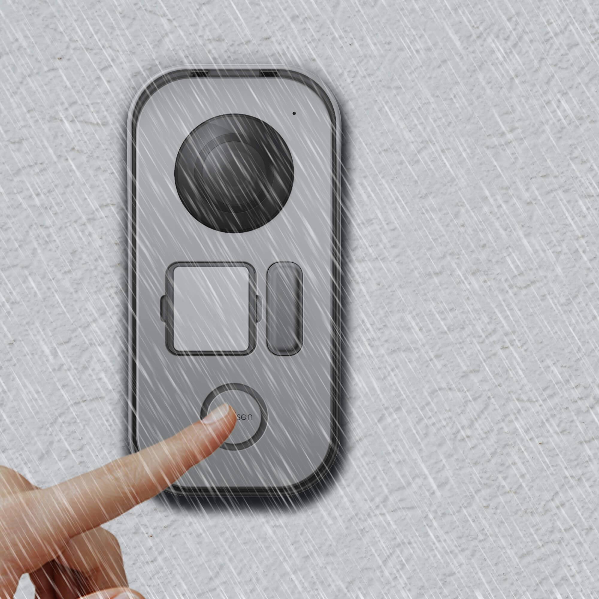 Avidsen 112271 Video-Türsprechanlage 2-Draht Komplett-Set 1 Familienhaus Weiß, Grau