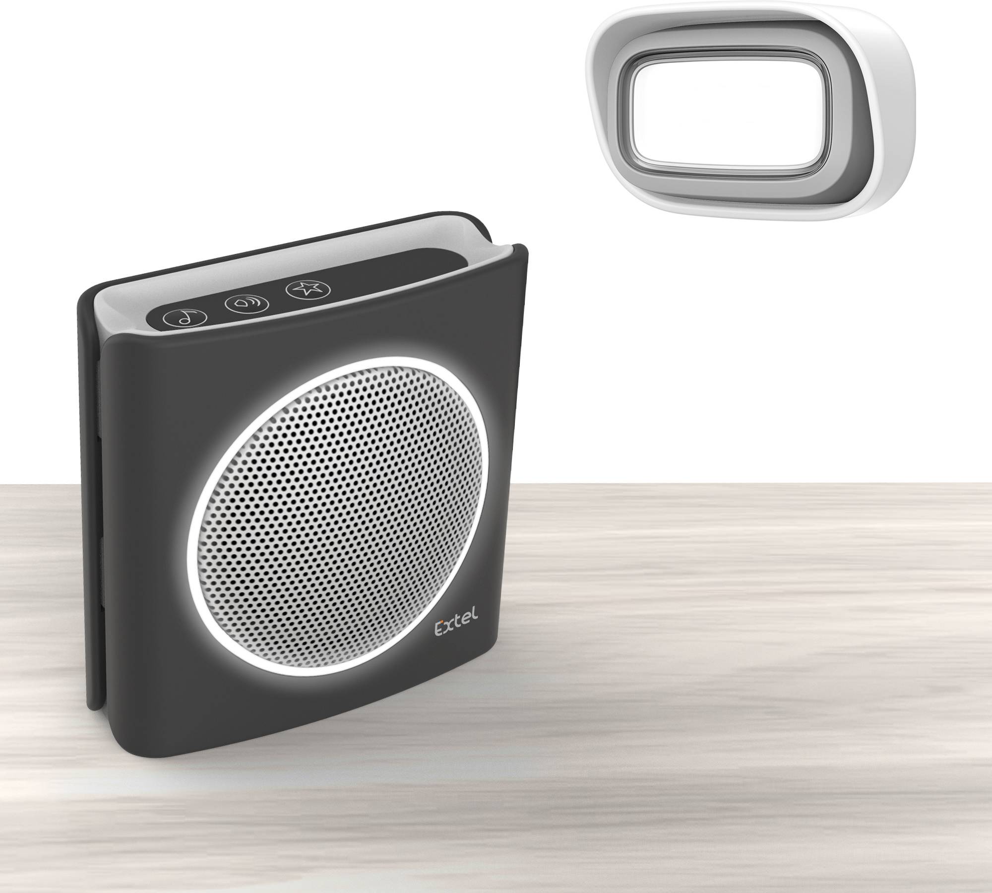 Extel 081737 Funkgong Komplett-Set mit Blitzlicht