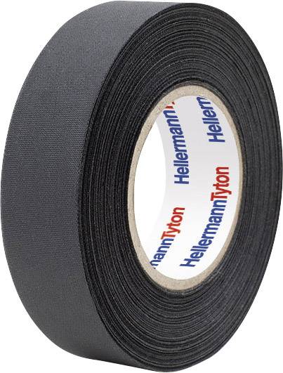 HellermannTyton HTAPE-PROTECT180-PET-BK 712-10002 Gewebeklebeband (L x B) 25m x 19mm 1St.
