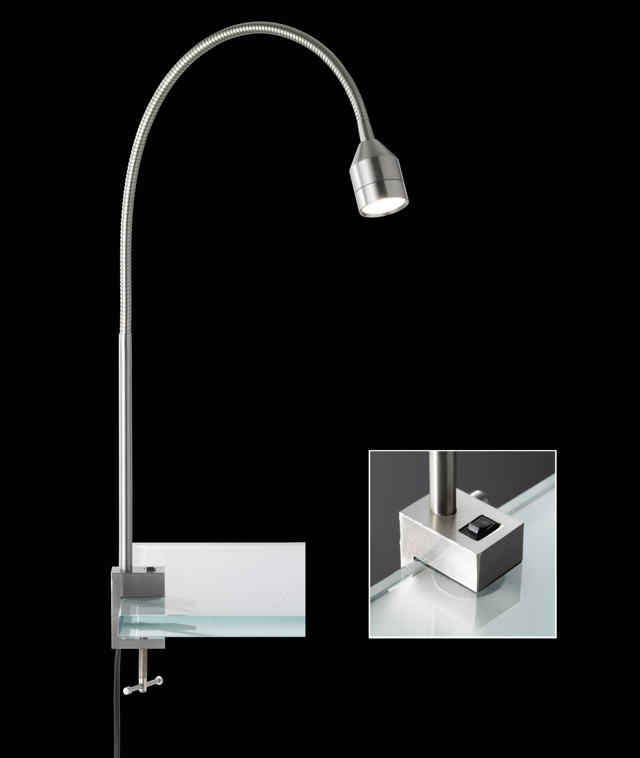 Fischer & Honsel  22761 LED-Klemmleuchte    5 W Nickel (matt)