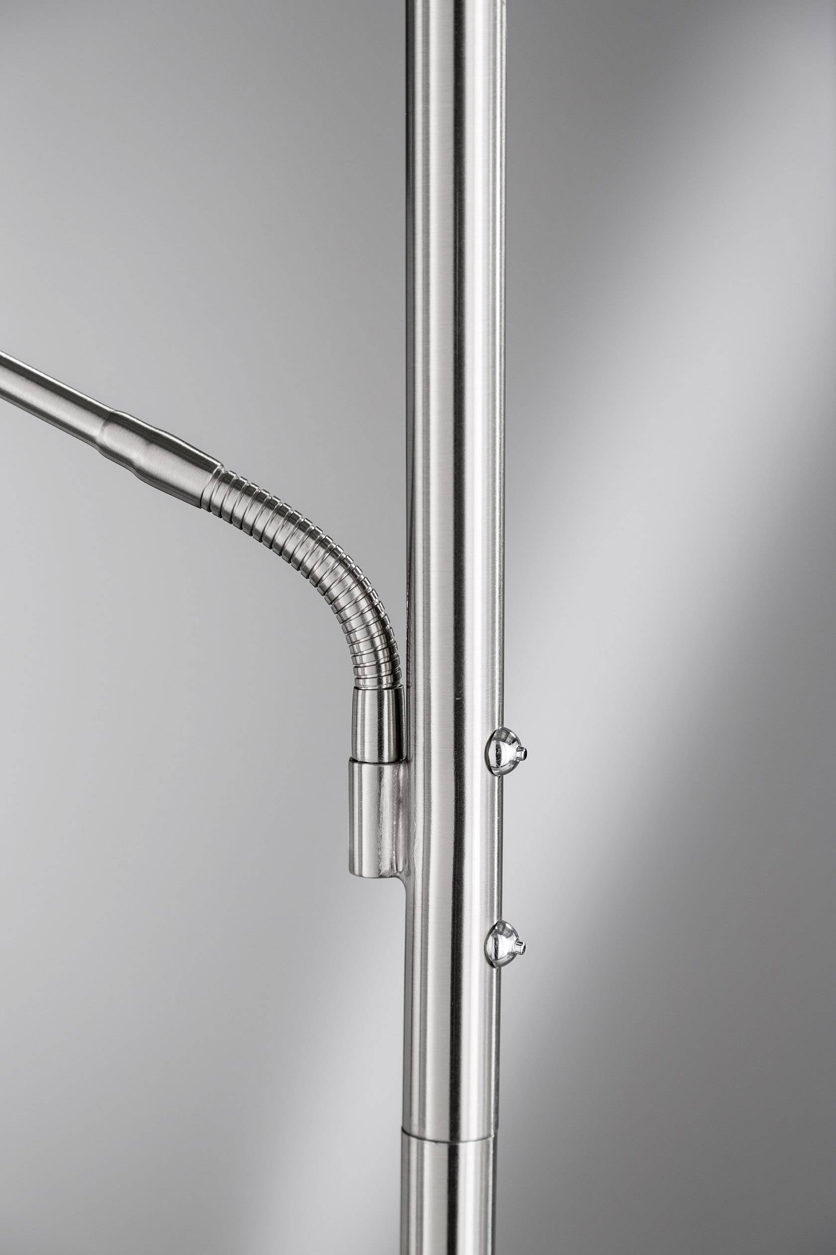 Fischer & Honsel Dent 40131 LED-Deckenfluter mit Leselampe 30W Warmweiß, Neutralweiß, Tageslichtweiß Nickel (matt), Chrom