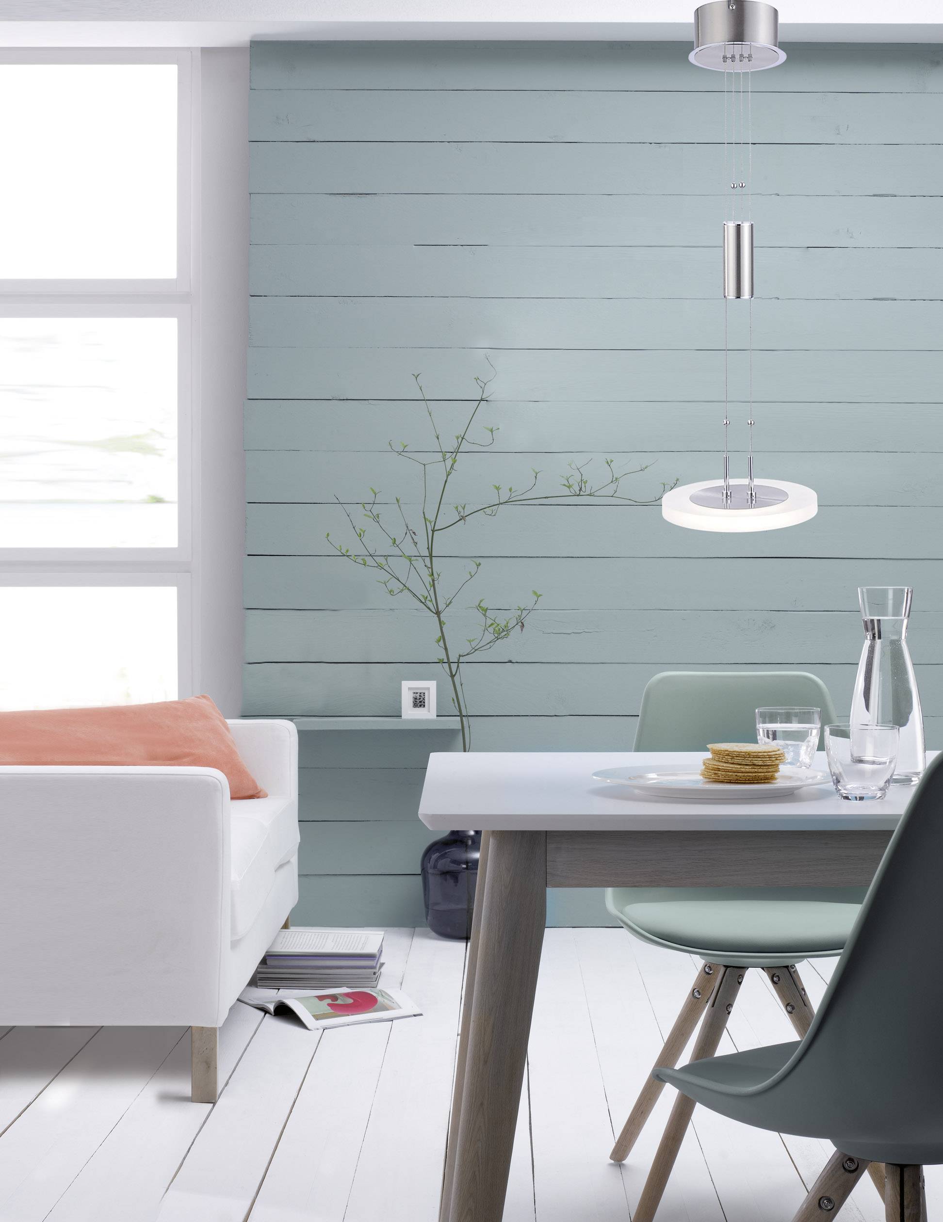 Fischer & Honsel 215611 Pendelleuchte LED LED, Lichtquelle nicht austauschbar 8.5W Nickel