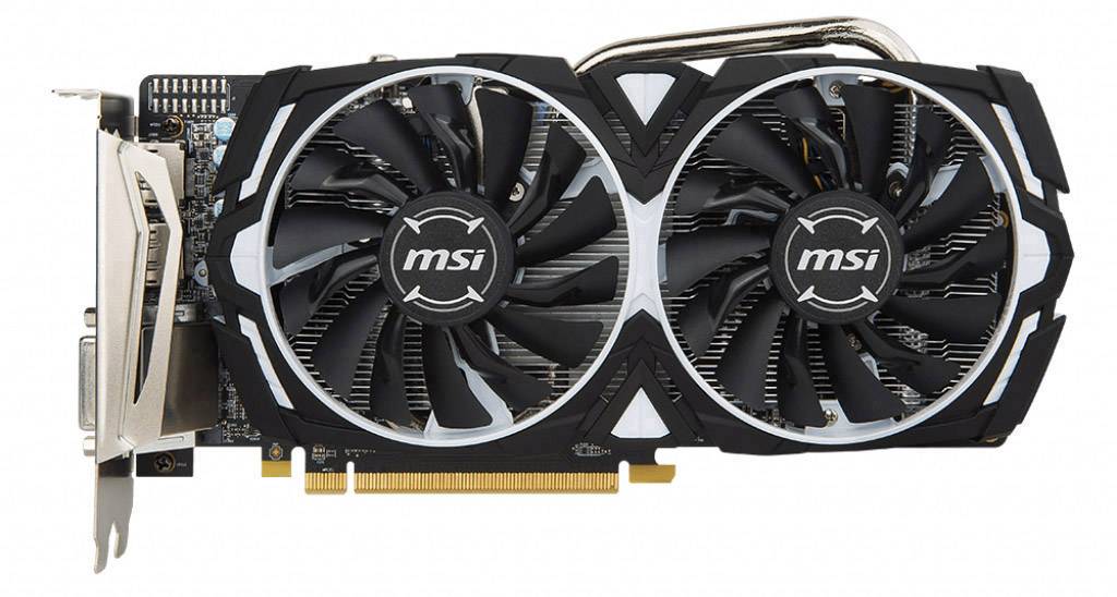 MSI Gaming Grafikkarte AMD Radeon RX 570 Armor Overclocked 8 GB GDDR5-RAM PCIe x16 HDMI®, DVI, DisplayPort