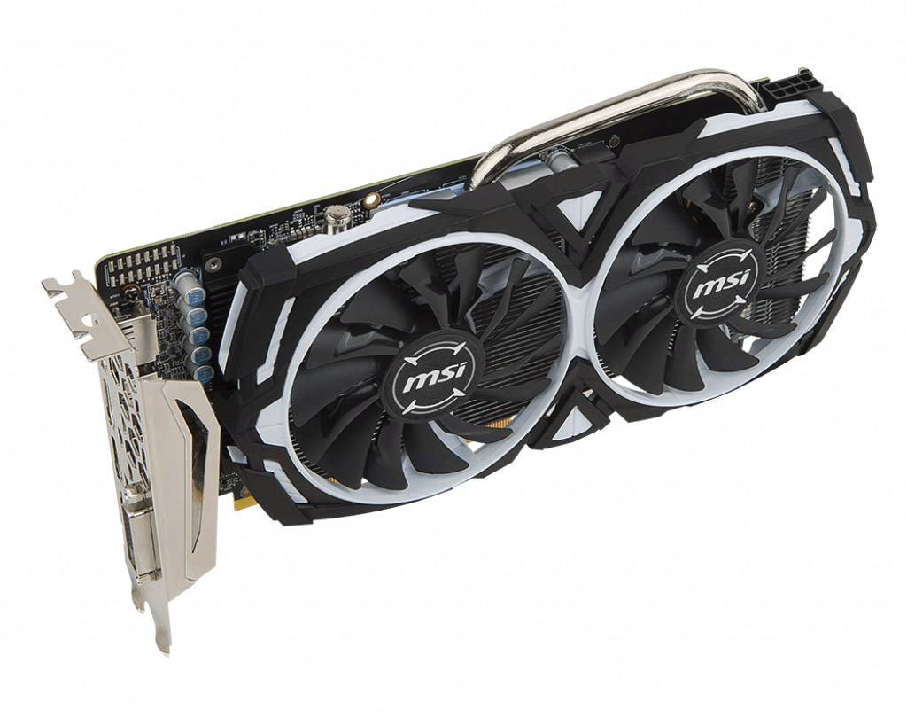 MSI Gaming Grafikkarte AMD Radeon RX 570 Armor Overclocked 8 GB GDDR5-RAM PCIe x16 HDMI®, DVI, DisplayPort