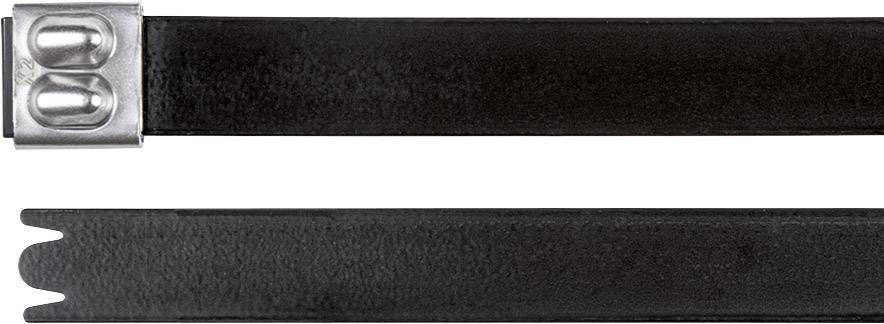 HellermannTyton 111-00299 MBT14XHFC-SS316/SP-BK Kabelbinder 362mm 12.30mm Schwarz mit Kugelverschluss, UV-stabilisiert 1St.