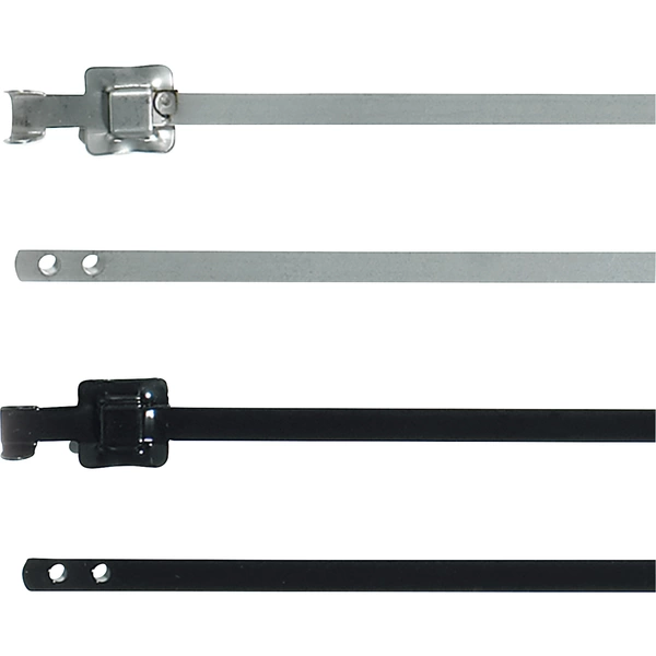 HellermannTyton 111-91163 MLT16SSC10-SS316/SP-BK Kabelbinder 430mm 10mm Schwarz Bandverschluss umbördeln, UV-stabilisiert 1St. HellermannTyton 111-91163 MLT16SSC10-SS316/SP-BK Kabelbinder 430mm 10mm Schwarz Bandverschluss umbördeln, UV-stabilisiert 1St.