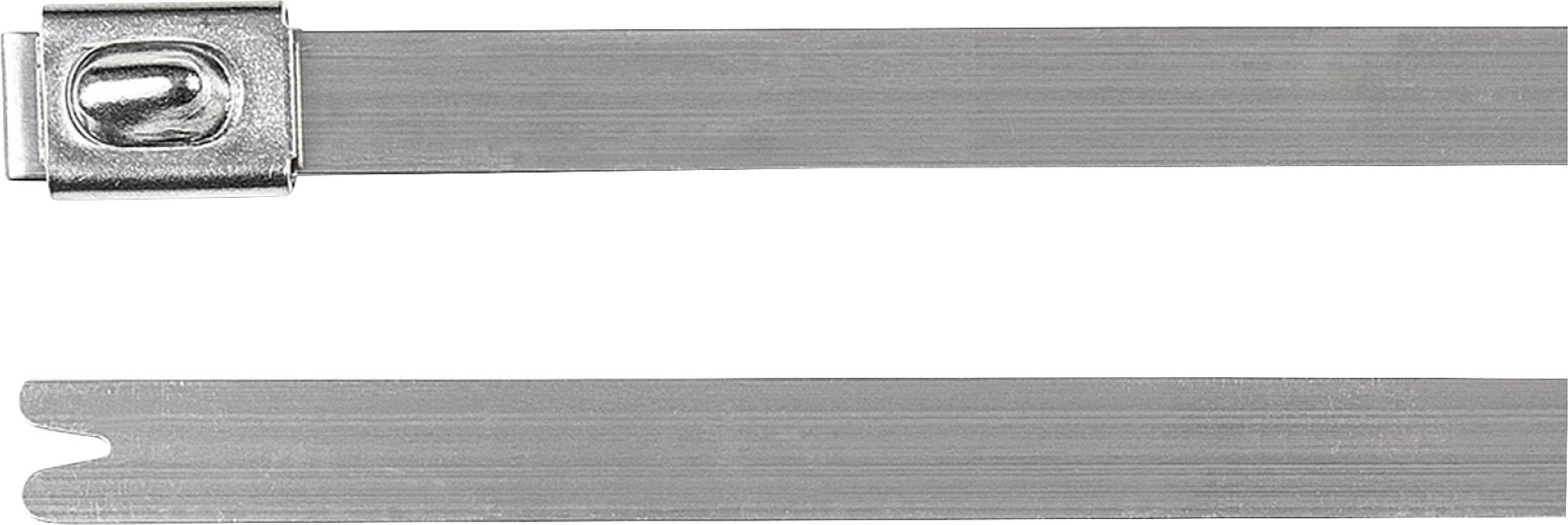 HellermannTyton 111-94278 MBT27HS-SS304-ML Kabelbinder Silber mit Kugelverschluss, UV-stabilisiert 1 St.