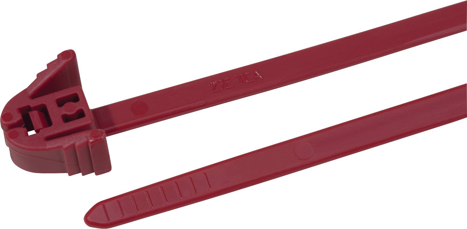 HellermannTyton 115-00043 REZ300-PA66-RD Kabelbinder Rot 100 St.
