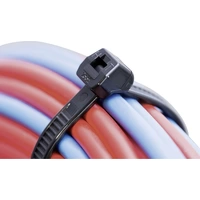 HellermannTyton 118-04701 T18ROS-PA66HS-BK Kabelbinder 100mm 2.50mm Schwarz Hitzestabilisiert 500St. HellermannTyton 118-04701 T18ROS-PA66HS-BK Kabelbinder 100mm 2.50mm Schwarz Hitzestabilisiert 500St.