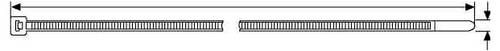 HellermannTyton 138-00034 UB270C-N-PA66-NA Kabelbinder 270 mm 4.60 mm Natur 100 St.