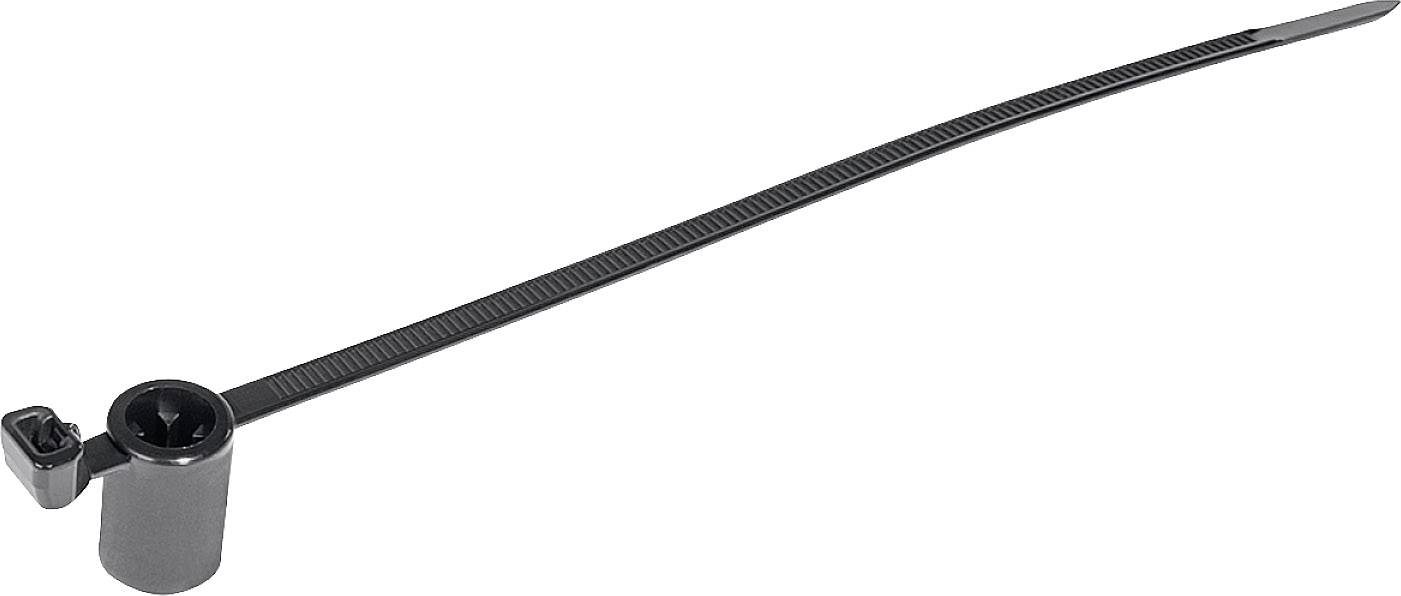 HellermannTyton 155-30602 T50SSBS5OT-E-PA66HS-BK Kabelbinder 160 mm 4.60 mm Schwarz mit Spreizanker 500 St.