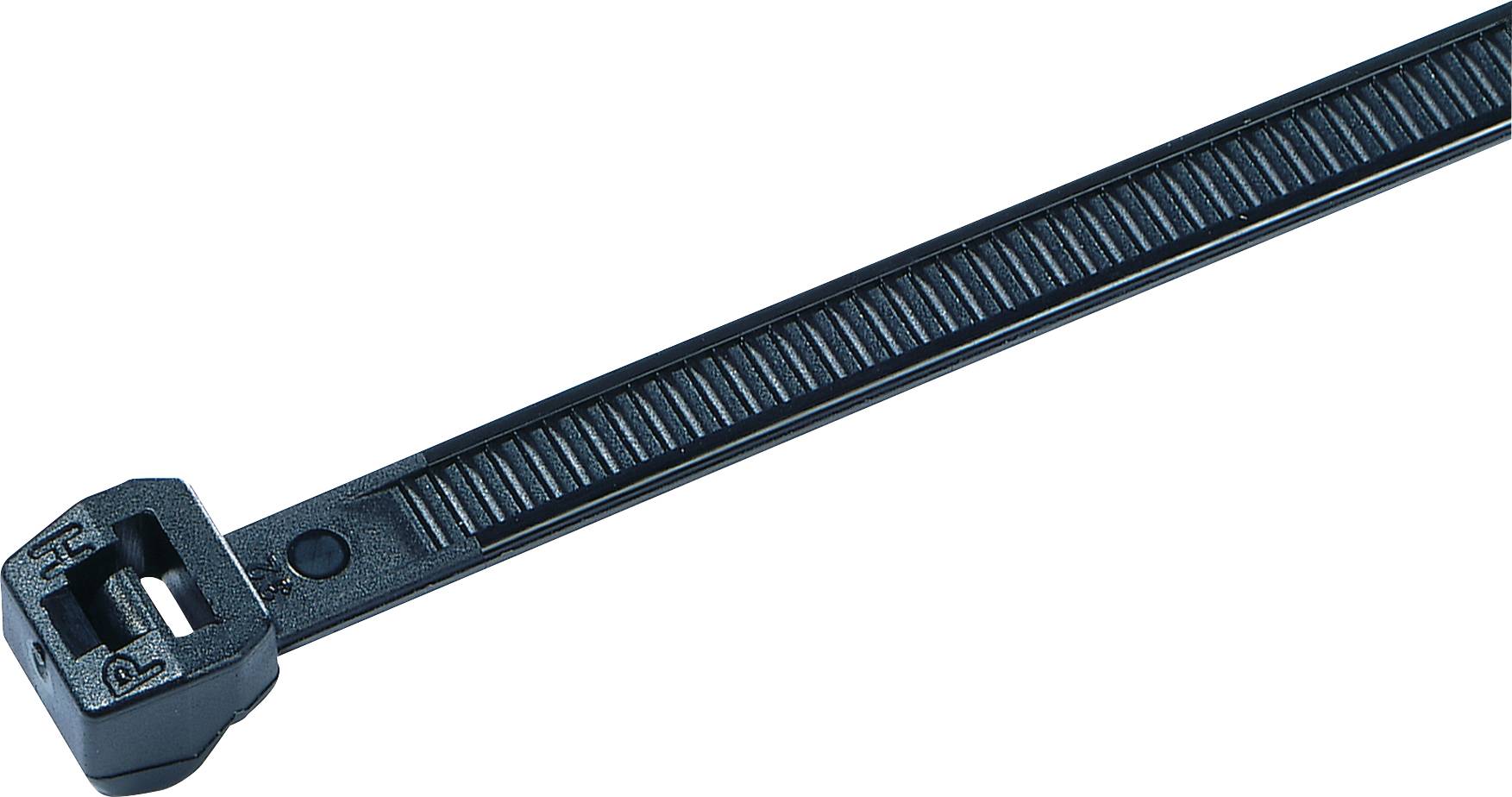 HellermannTyton 118-00079 T18ROS-PA66V0-WH Kabelbinder 100mm 2.50mm Weiß 100St.