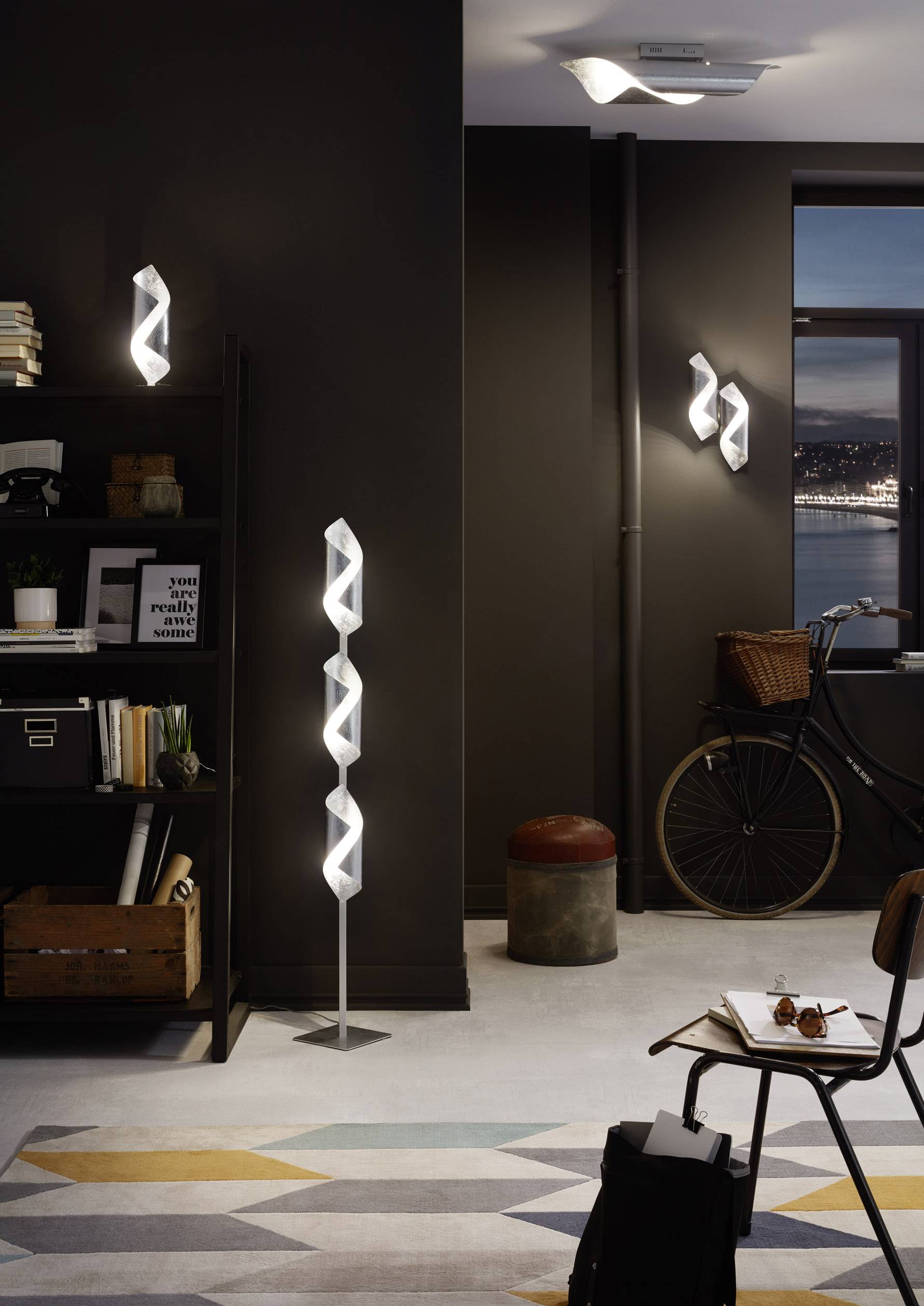 WOFI 9325.01.15.8000 Safira LED-Deckenleuchte    26 W Blattgold (glänzend)