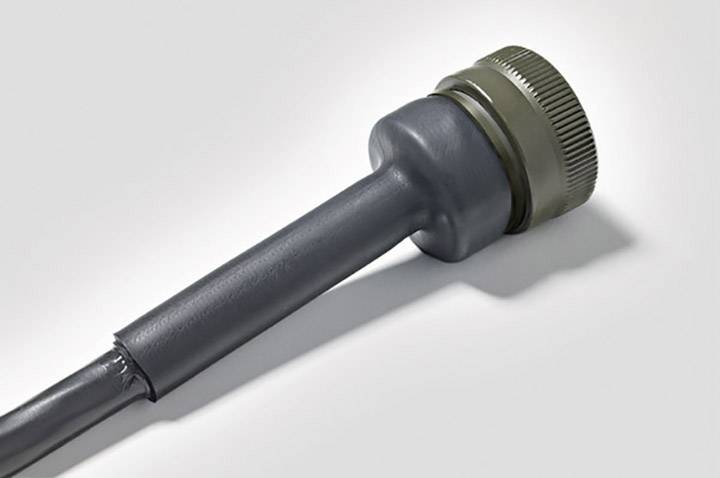 HellermannTyton 341-32080 Schrumpfschlauch mit Kleber Schwarz 32 mm 8 mm Schrumpfrate:4:1 Meterware