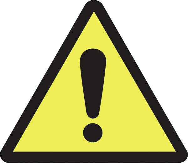 Warnschild Allgemeines Warnzeichen Kunststoff 100 St.