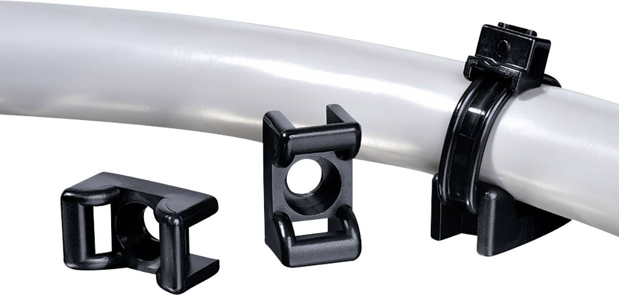 HellermannTyton CTM1-PA66-WH Befestigungssockel schraubbar, nieten 151-30404 Weiß