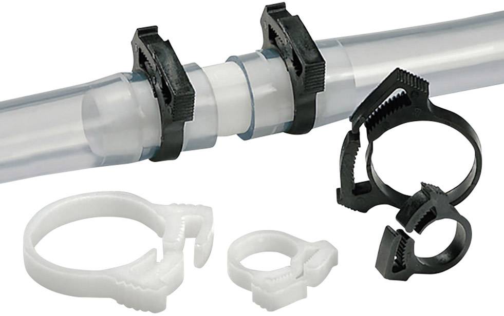 HellermannTyton SNP2-PA66GF13-BK Befestigungsschelle 192-10020 Bündel-Ø-Bereich 9.30 bis 10.50mm