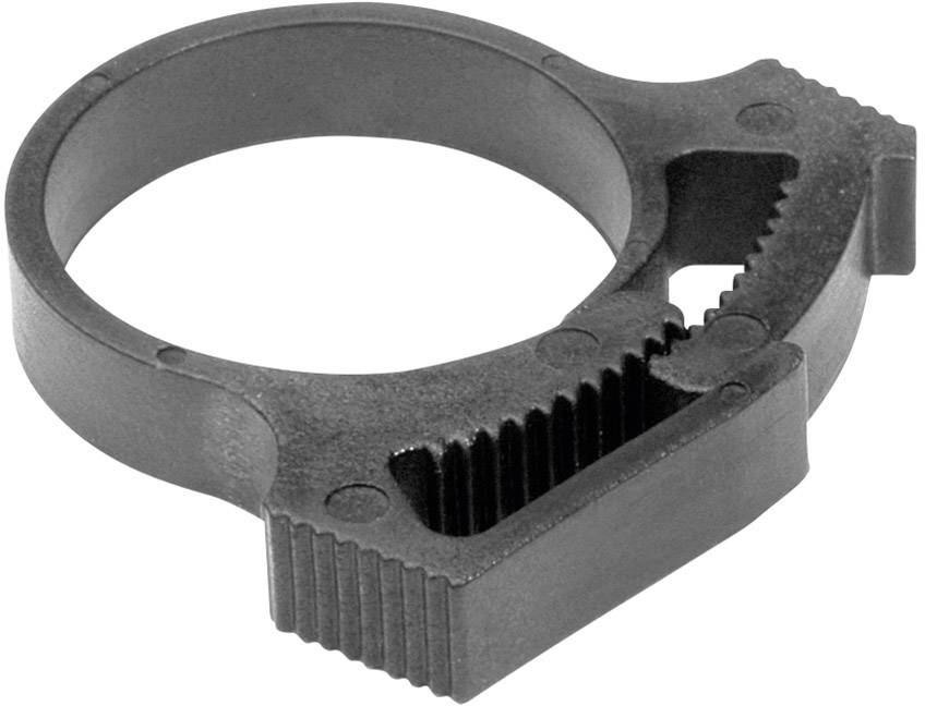 HellermannTyton SNP12A-PA66GF13-BK Befestigungsschelle 190-00254 Bündel-Ø-Bereich 15.60 bis 18.30mm