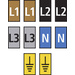 HellermannTyton WIC2-L1,L2,L3,N,Earth-PA66-MIX Kennzeichnungsclip Aufdruck L1, L2, L3, N, Erde 561-
