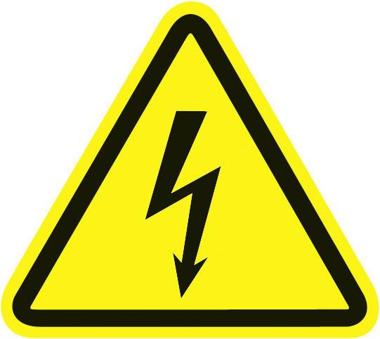 Warnschild Warnung vor elektrischer Spannung Kunststoff 100St.
