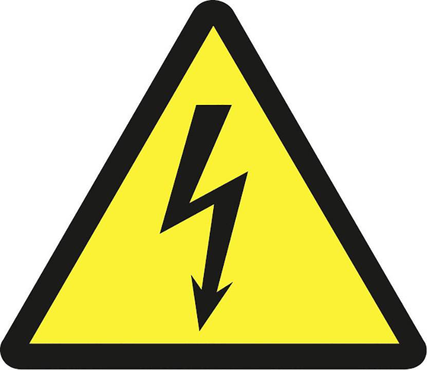 Warnschild Warnung vor elektrischer Spannung Kunststoff 100 St.