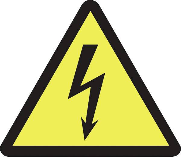 Warnschild Warnung vor elektrischer Spannung Kunststoff 100 St.