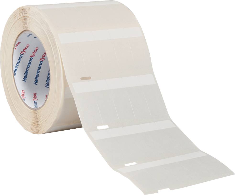 HellermannTyton 596-12098 TAG38TD3-1209-WHCL-1209-CL/WH Etiketten für Thermotransferdrucker Montage-Art: aufkleben Weiß