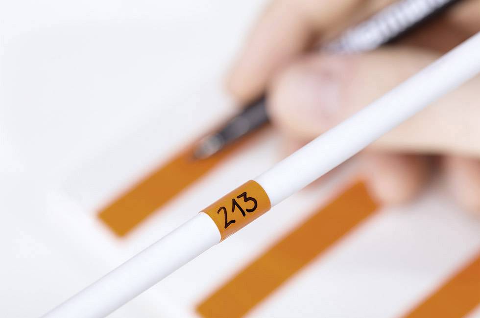 HellermannTyton 598-14022 HSMB-C1-1402-OG-1402-CL/OG Etiketten-Kabellaminierer Orange 1St.