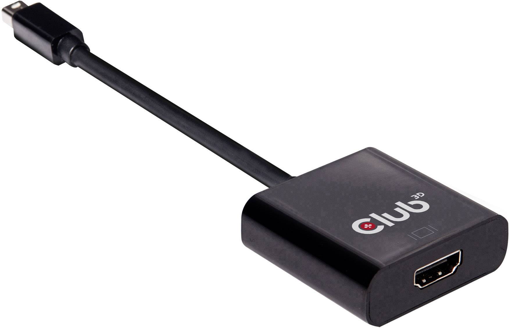 Club3D CAC-2170 Mini-DisplayPort Adapter [1x Mini-DisplayPort Stecker - 1x HDMI-Buchse] Schwarz