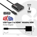 Club3D CAC-2504 USB Adapter [1x USB 3.2 Gen 2 Stecker C (USB 3.1) - 1x HDMI-Buchse] Schwarz