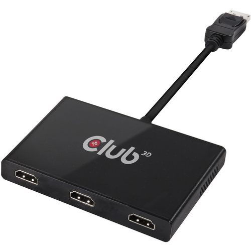 Club3D CSV-5300H DisplayPort Adapter [1x DisplayPort Stecker - 3x HDMI-Buchse] Schwarz