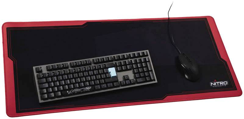 Nitro Concepts DM9 Gaming-Mauspad Schwarz, Rot (B x H x T) 900 x 3 x 400mm
