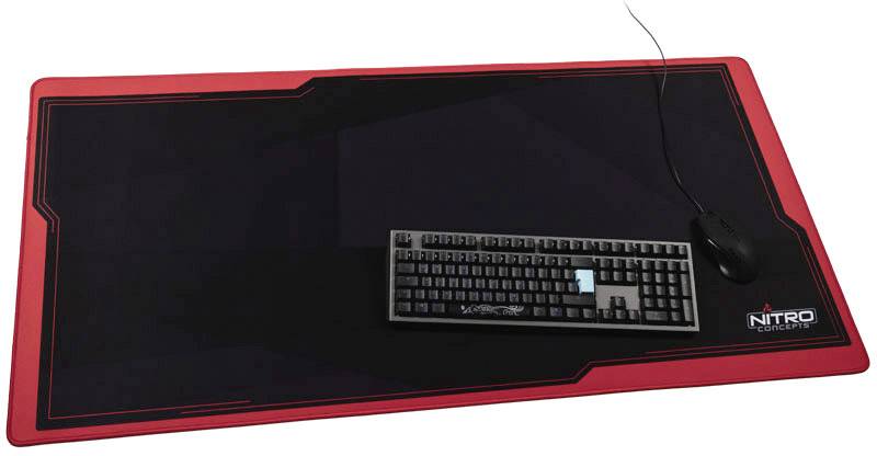 Nitro Concepts DM12 Gaming-Mauspad Schwarz, Rot