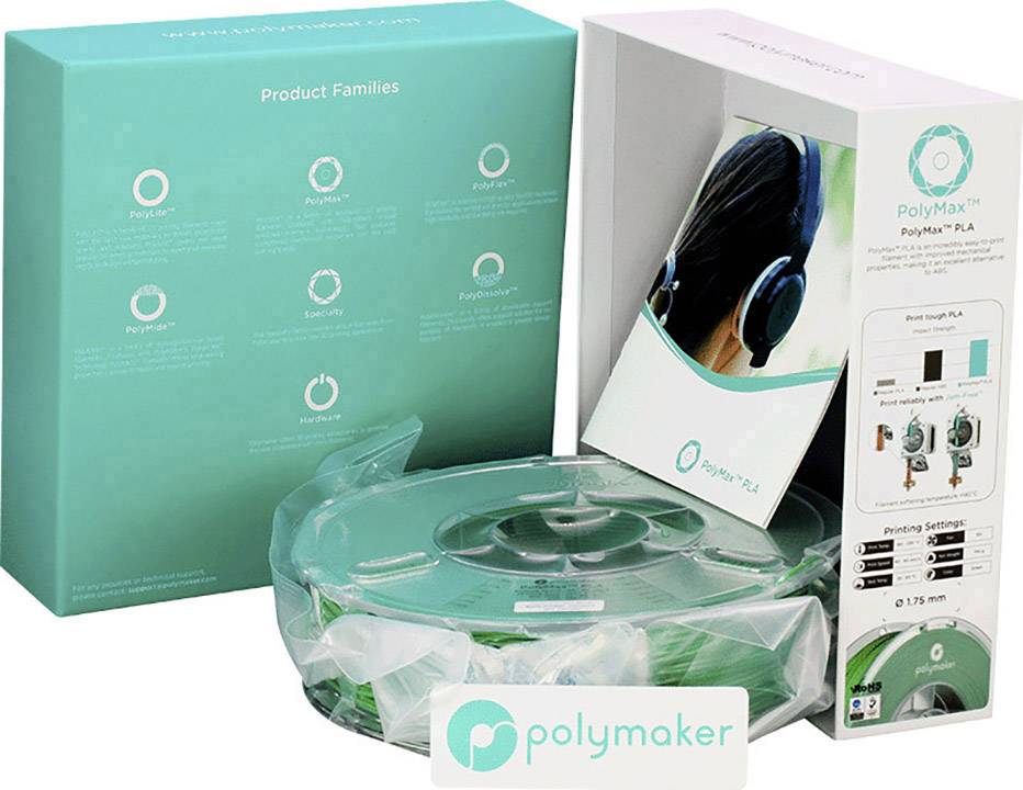 Polymaker 70482 PolyMax Filament PLA 1.75 mm 750 g Grün PolyMax 1 St.