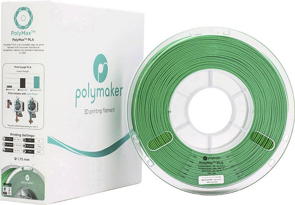Polymaker 70482 PolyMax Filament PLA 1.75 mm 750 g Grün PolyMax 1 St.