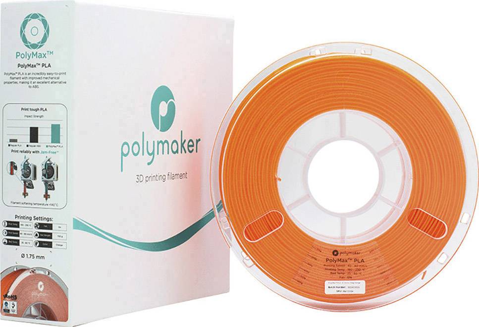 Polymaker 70154 PolyMax Filament PLA 1.75 mm 750 g Orange PolyMax 1 St.