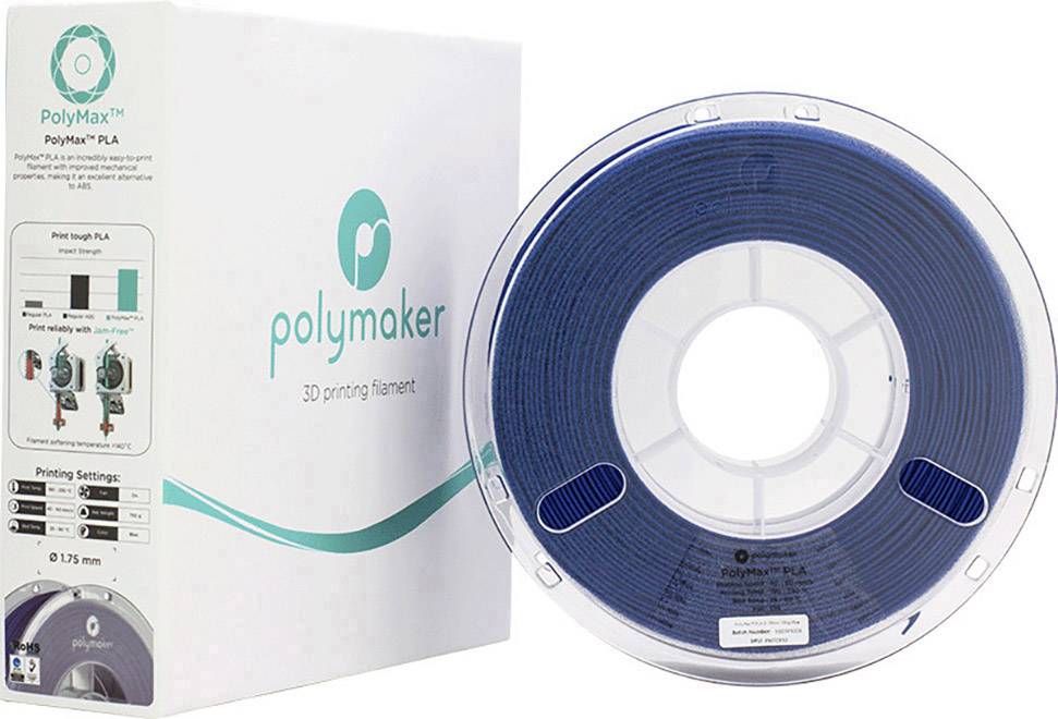 Polymaker 70152 PolyMax Filament PLA 1.75 mm 750 g Blau PolyMax 1 St.