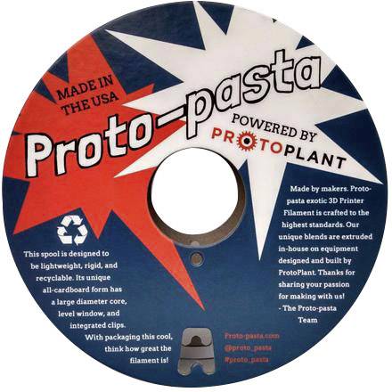 Proto-Pasta FEP11705 Filament PLA magnetisch 1.75mm 500g Grau 1St.