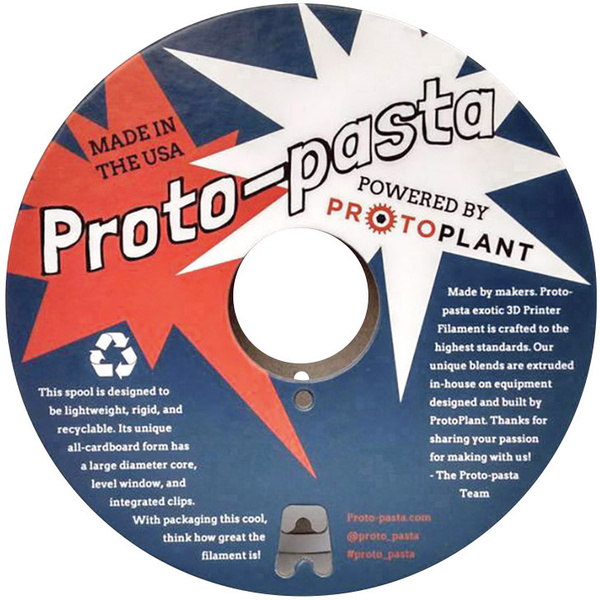 Proto-Pasta CDP12805 Protoplant Conductive PLA Filament PLA 2.85 mm 500 g Schwarz 1 St.