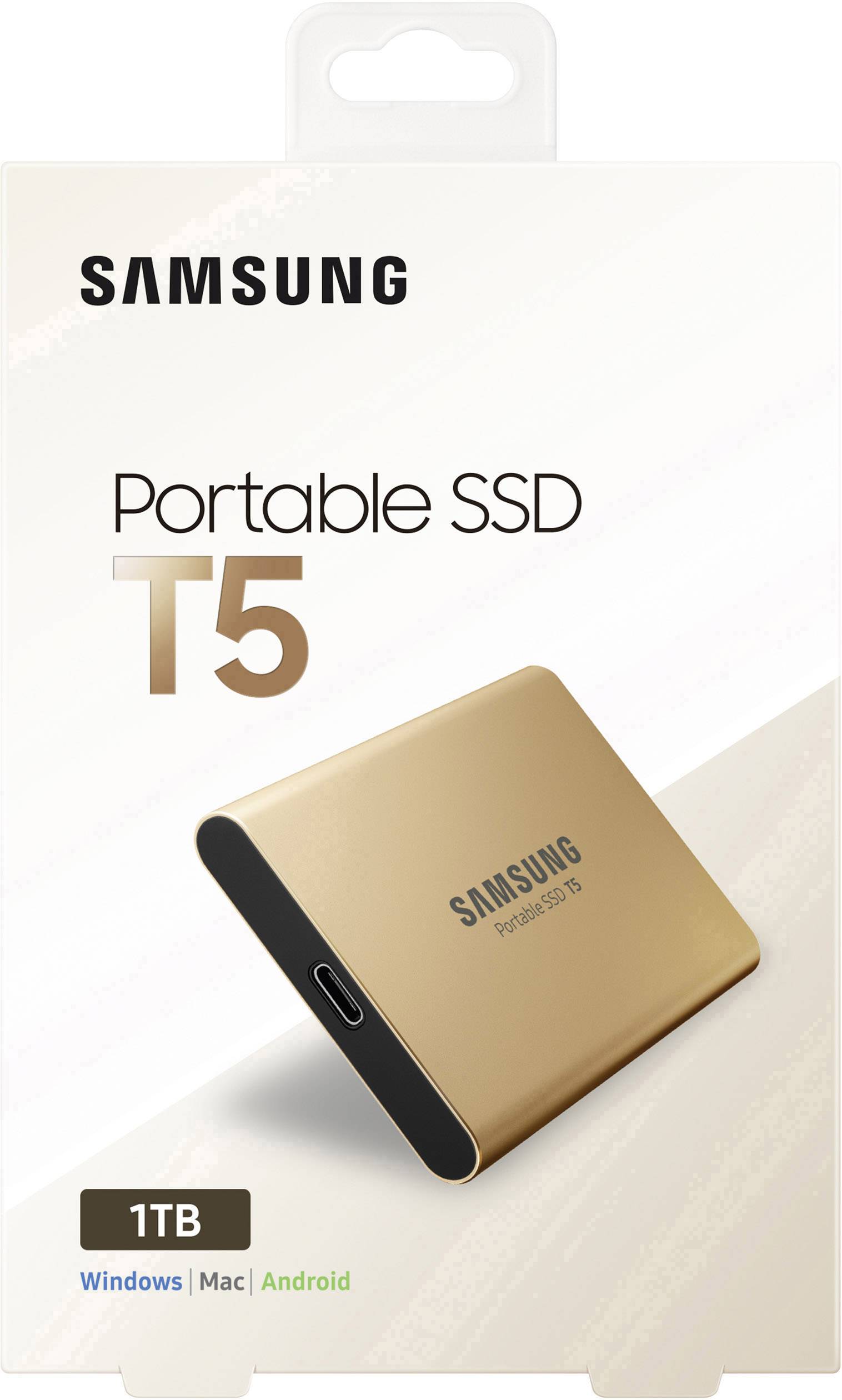 Samsung Portable T5 1TB Externe SSD USB-C™ USB 3.2 (Gen 2) Roségold MU-PA1T0G/EU
