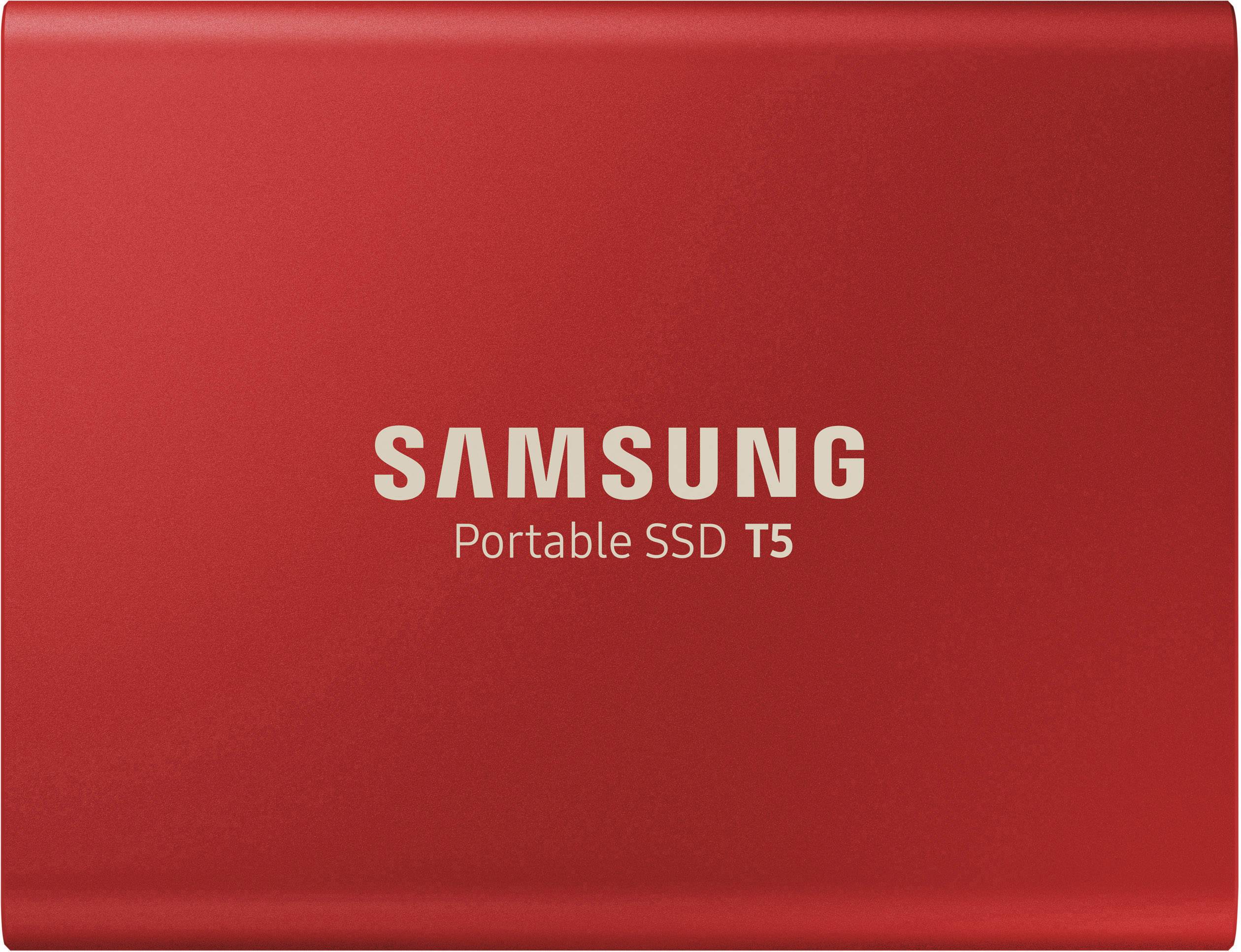 Samsung Portable T5 500 GB Externe SSD USB-C™ USB 3.2 (Gen 2) Rot  MU-PA500R/EU