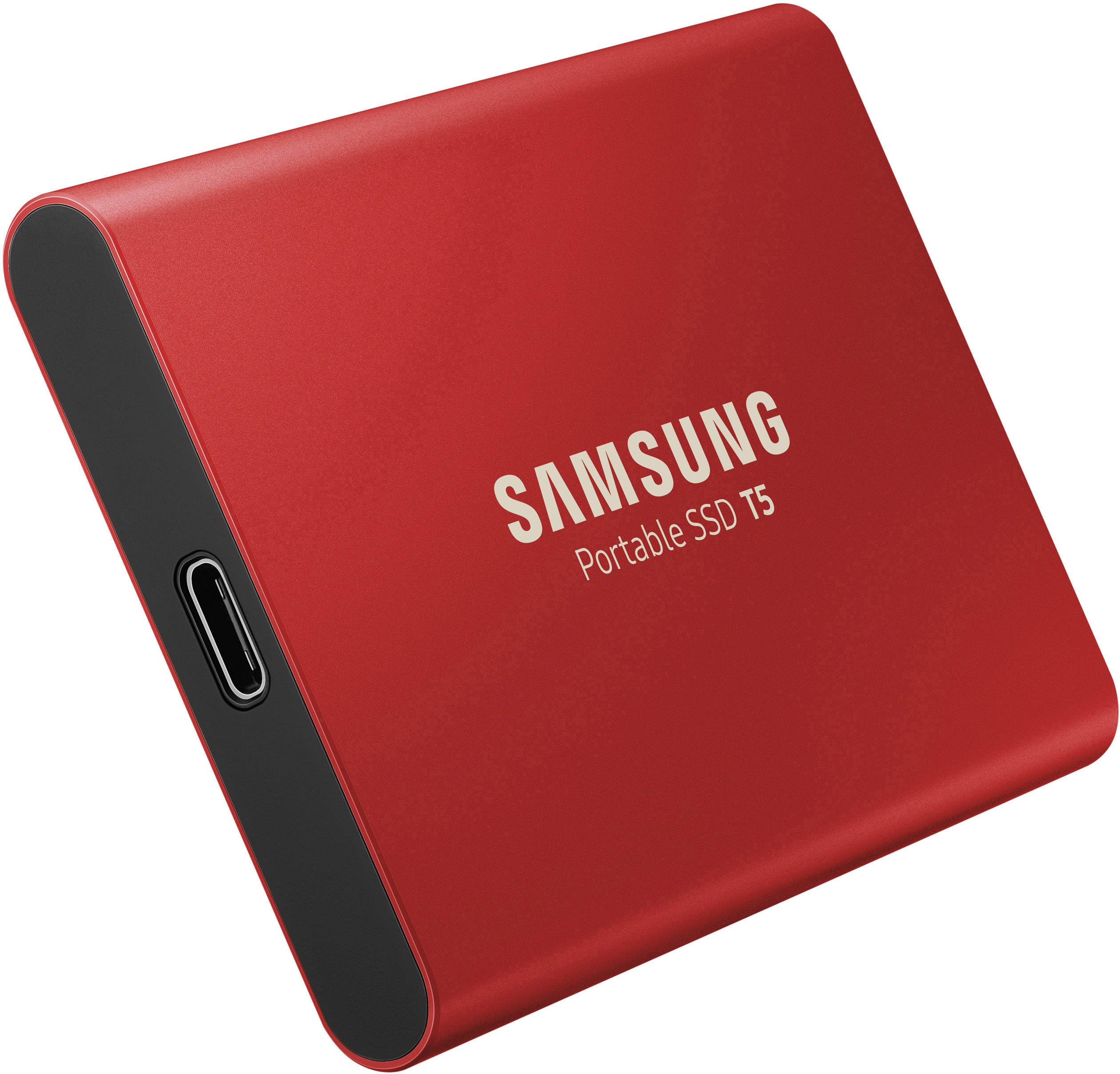 Samsung Portable T5 500 GB Externe SSD USB-C™ USB 3.2 (Gen 2) Rot  MU-PA500R/EU