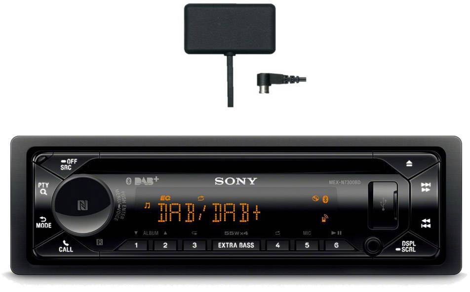 Sony MEX-N7300KIT Autoradio DAB+ Tuner, Bluetooth®-Freisprecheinrichtung