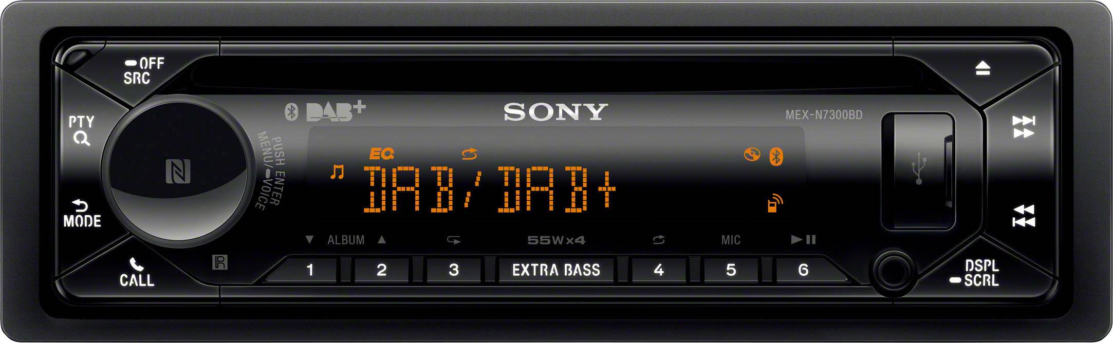 Sony MEX-N7300KIT Autoradio DAB+ Tuner, Bluetooth®-Freisprecheinrichtung