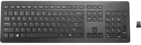 HP Wireless Premium Keyboard USB Tastatur Schweiz, QWERTZ Schwarz
