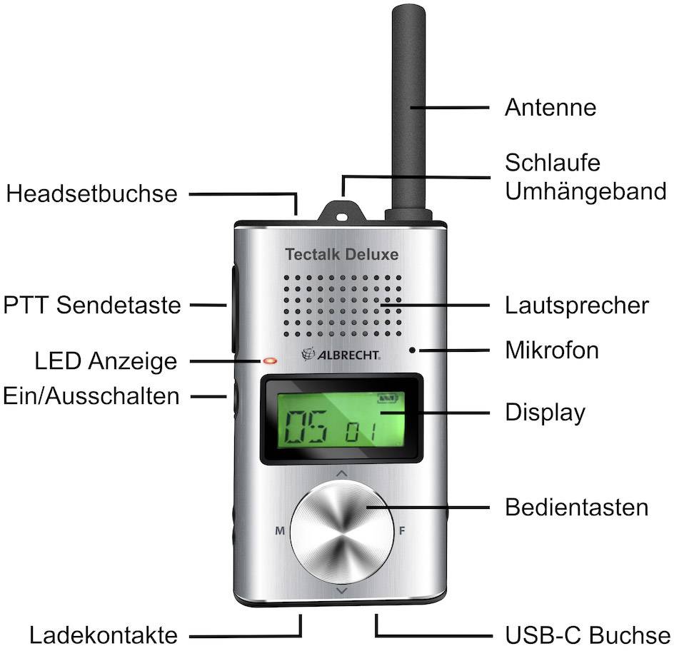 Albrecht Tectalk Deluxe 29895 PMR-Handfunkgerät