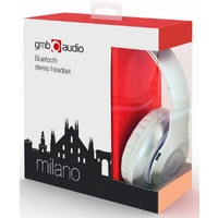Gembird BHP-MXP-SW Milano Bluetooth® Over Ear Kopfhörer Over Ear Headset Silber, Weiß Gembird BHP-MXP-SW Milano Bluetooth® Over Ear Kopfhörer Over Ear Headset Silber, Weiß