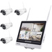 Inkovideo INKO-AL3003-4 WLAN IP-Überwachungskamera-Set 4-Kanal mit 4 Kameras 1280 x 960 Pixel